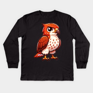 Red Tailed Hawk Kids Long Sleeve T-Shirt